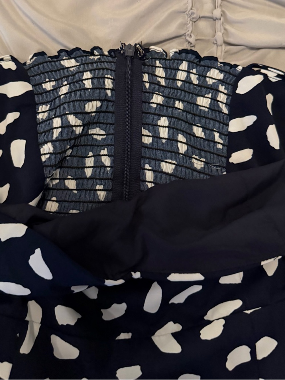 Lulus Party In Paris Navy Blue Print Tie-strap Midi Dress - Size M - Picture 8 of 9